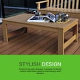 thumbnail image 5 of NewTechWood Boston Teak Rectangle Plastic Outdoor Coffee Table, 5 of 6