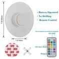thumbnail image 3 of Kiven Battery Operated Wall Sconce with Remote Control,Wireless Wall Sconces Indoor,Set of 2 Dimmable Wall Light for Living Room Hallway Bedroom Home Decor,7.9" in dia, 3 of 7