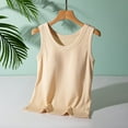 thumbnail image 2 of Tank Tops for Women Sleeveless Round Neck Thin Strap Classic Fit with Shelf Bra Dressy Camisole Women Tank Tops and Blouse Plus Size Stretchy Everyday Streetwear Beach Camisole,Rose Gold,XL, 2 of 9