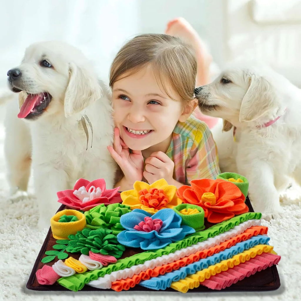 Geemin Interaction Dog Sniffing Pad for Mental Stimulation and Enrichment Washable Dog Snuffle Mat for Various Size Breeds