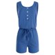 thumbnail image 4 of Mono sin mangas Sunloudy para mujer, mono de color liso con cuello en U y botones con cordón y bolsillos Sunloudy  S M L XL, 4 of 8