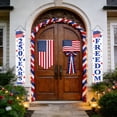 thumbnail image 2 of Independence Day Pattern Polyester Couplets Lightweight Durable Home Decor Festival Party Door Sign, 2 of 6