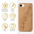 thumbnail image 4 of Case Yard Wooden Case Outside Soft TPU Silicone, Slim Fit Shockproof Wood Protective Phone Cover for Girls Boys Men and Women, Supports Wireless Charging Art of Living Design case for iPhone-SE, 4 of 7