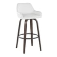 thumbnail image 4 of LumiSource Brown Daniella 30" Fixed-Height Barstool - Set of 2, 4 of 6