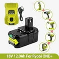 thumbnail image 6 of 8000mAh 18V High-Capacity Li-ion Battery for RYOBI One+ Tools - Compatible with P108/P104/P107/RB18L20 Series, 6 of 9