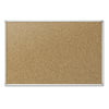 "Mead Cork Bulletin Board, 48"" x 36"", Silver Aluminum Frame"