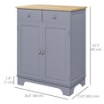 thumbnail image 3 of HOMCOM Armoire de Cuisine, Buffet au Sol avec Tiroirs, Gris, 3 of 10