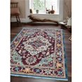 thumbnail image 1 of 2 ft. x 3 ft. 10 in. Machine Woven Crossweave Polyester Oriental Rectangle Area Rug, Red, 1 of 1