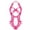 Hot Pink, variant on Women Lace Lingerie Deep V Halter Bodysuit One Piece Underwear Red