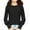 Black, variant on Girls' Ribbed Long Sleeve Top Crew Neck Solid Casual Pullover Comfortable Fitted Blouse for Daily Wear & Layering (5-14 Years)