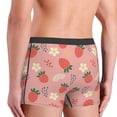 thumbnail image 4 of Bingfone Strawberry Floral Men's Underwear - Casual Stretch Boxer Briefs-X-Large, 4 of 7