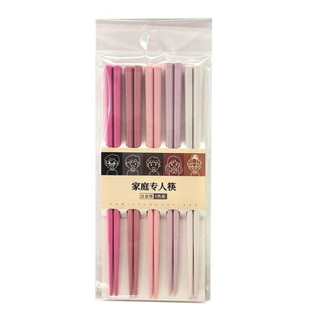 

5 Pairs Household Japanese-style Reusable High temperature resistance Food Stick Sushi Chopsticks Chopsticks Kitchen Tableware 01