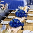 thumbnail image 4 of CHOK Artificial Flower Kissing Balls for Wedding Table Centerpieces 10Pcs 14.2 Large White Fake Roses Hydrangea Flower Arrangement, 4 of 7