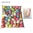 thumbnail image 2 of Toystoory 50 Uds huevos falsos de Pascua decoración de de fiesta de plástico huevo jardín de infantes accesorios de pintura DIY blanco con cuerda Kits de decoración para fiestas Vistoso con Cuerda Toystoory HA003690-02, 2 of 6