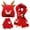 Red, variant on Warm Winter Knitted Wool Plus Velvet Padded Gloves Hats And Scarves Scarf Hat Gloves Set Men