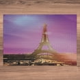 thumbnail image 3 of Ambesonne Eiffel Tower Jigsaw Puzzle, Colorful Sky Paris, Heirloom-Quality Fun Activity for Family Durable Cardboard, 1000 pcs, Multicolor, 3 of 5
