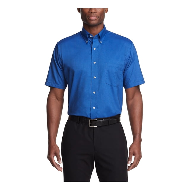 Vestido Oxford de manga corta para hombre Shirt Van Heusen, corte regular