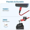 thumbnail image 5 of Cshidworld Multi Charging Cords 4ft, Multi Fast Charger Nylon Braided 3 in 1 Universal Phone Charger Fast Charging with iPhone Port/Type C Port Compatible with Most Phones & Pads,Red, 5 of 7