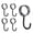 32mm, variant on 5 Pack Stainless Steel Closet Rod Hooks, Black Heavy Duty Utility Hooks for Hanging Pots,Pans,Mugs,Towels,Oven Mitts,Adjustable J Typed Kitchen Hooks Fit for 19mm Rod