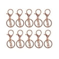 thumbnail image 1 of GUOOL 10Pcs Metal Clasps Swivel Clips Snap Hooks with 30mm Split Rose Gold Circle, 1 of 8