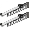 thumbnail image 1 of Coat Rack Wardrobe Pull Out Sliding Wardrobe For Clothes Hanger Coat Rack Support For 12 Hangers Length 315 Mm Set Of 2, 1 of 4