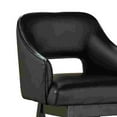 thumbnail image 4 of Swivel Barstool with Faux Leather and Countered Back, Set of 2, Black, 4 of 5