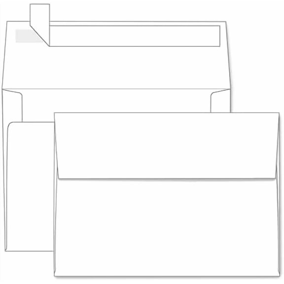 A7 White Self Seal Envelopes 100 Pack, YNGLLC Printable Envelopes for 5x7 Cards, Invitations, Weddings, Graduation, Photos, Baby Shower| 5.25 x 7.25 inches,120GSM