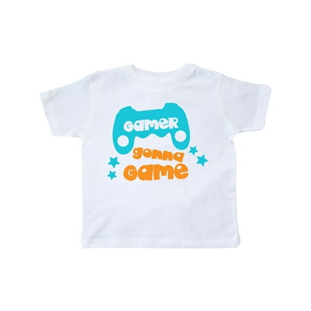 

Inktastic Gamer Gonna Game Joystick Joypad - Orange Blue Gift Toddler Boy or Toddler Girl T-Shirt