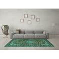 thumbnail image 3 of Ahgly Company Indoor Rectangle Persian Turquoise Blue Traditional Area Rugs, 2' x 5', 3 of 4