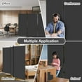 thumbnail image 6 of LUCKUP Room Divider 3 Panel Folding Privacy Screen for Bedroom, Living Room, Office, Freestanding Portable Temporary Wall Divider for Room Separation, 102" Lx71 W, Grey, 6 of 7