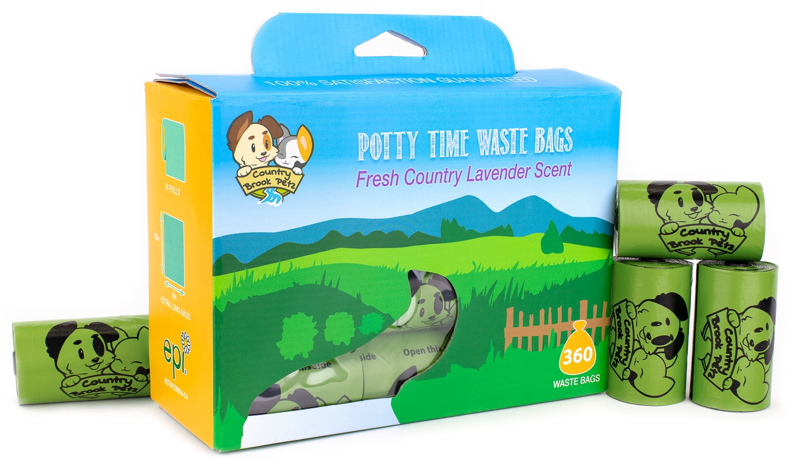 360 Count Country Brook Petz® Lavender Scented Potty Time Waste Bags