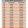 thumbnail image 4 of 1 Pack 10 Mesh 99.9% Pure Copper Screen Woven Mesh Screen, Copper Mesh Cloth Fine Mesh,11.8x11.8 Inch, 4 of 7