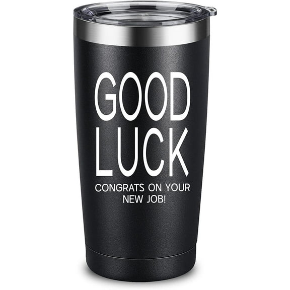 New Job Tumbler Mug - Coworker Leaving Gifts for Men and Women, Farewell Goodbye Gifts for Coworkers, Going Away Gifts for Coworker Male, 20 Ounces Tumbler with Straw