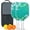 White, variant on Pickleball Paddles Set Of 2, Fiberglass Surface, Spring Flowers Floral Print, 4 Balls & Bag