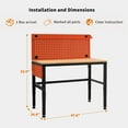 thumbnail image 4 of Mcombo Adjustable Workbench with Solid Wood Tabletop for Garage Bench48, 4 of 7