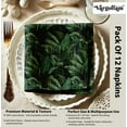 thumbnail image 4 of Vargottam Premium Cotton Muslin Napkins - Set of 12, 20-Inch Green Tropical Pattern, Soft and Absorbent Cloth Napkins for Dining, Decor, Weddings and Special Occasions - Machine Washable, 4 of 7