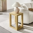 thumbnail image 4 of Rectangular Coffee Table Set of 2 with End Side Table, 2-Tier Wood Center Table with Sturdy Base and Open Shelf, Farmhouse Low Storage Table for Living Room, Home, Office, Apartment, Oak, 4 of 7