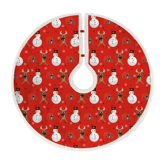 Cleveland Browns Reindeer Tree Skirt