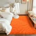 thumbnail image 4 of ZENELESS Solid Shag Collection Rug,8x10ft Tiger Orange Large Fluffy Area Rugs Perfect for Living Room, Bedroom, 4 of 8