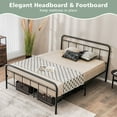 thumbnail image 6 of Heavy Duty Metal Platform Bed Frame with Headboard-Full Size, 6 of 10