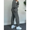 thumbnail image 5 of Luethbiezx Fashionable Women's Two Piece Outfit Set with Stand Collar Sweatshirt and Pants, 5 of 9
