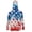 Star Red White Blue, variant on SEANATIVE Men's Outdoor Fishing Hoodie Sun Protection with Face Cover, Lightweight Portable Sun Block Top UV Protection Hooded Pullover for Travel Fishing, S, Deer American Flag