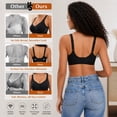 thumbnail image 2 of CucumberDay Women's Wireless Bras for Big Bust Full Coverage U-Back Soft Support T-Shirt Bra Wide Side Wings,(Black,3XL), 2 of 8