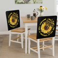 thumbnail image 5 of YOU ARE MY SUNSHINE Dining Chair Back Cover Only, Summer Sunflowers Golden Gradient Butterflies Set of 6 Chair Back Covers, Removable Washable for Dining Room, Banquet & Holiday Decoration, 5 of 9
