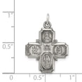 thumbnail image 2 of Sterling Silver Antiqued Reversible 4-way Medal, 2 of 2