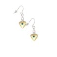 thumbnail image 3 of Delight Jewelry Goldtone Large December - Teal Crystal Heart Silver tone Infinity French Earrings, 3 of 4