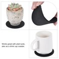 thumbnail image 3 of Uxcell Round Plant Coaster, Absorbent Waterproof Round Felt Pad Mat 1 Set, Black ["15\""], 3 of 5