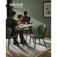 thumbnail image 2 of VASAGLE EKHO Collection - Dining Chairs Set of 2, Upholstered Kitchen Chairs, Comfortable Seat, Synthetic Leather with Stitching, Mid-Century Modern, Easy Assembly, Living Room Lounge, Forest Green, 2 of 8