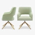 thumbnail image 5 of WestinTrends Mid-Century Modern Wide Boucle Swivel Accent Arm Chair (Set of 2), Desert Sage, 5 of 11