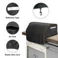 thumbnail image 4 of 32inch Built-in Grill Cover for Bull 45005 Built in Gas Grill, Bull Outdoor Kitchen & Grill Head Cover, Heavy Duty Waterproof BBQ Grill Top Cover with Handle and Elastic Hem for Bull Lonestar 4 Burne, 4 of 8
